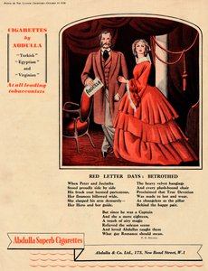 Sigaretter av Abdulla - Red Letter Days: Troloved, 1938 av Unbekannt