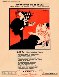 Sigaretter av Abdulla - S.O.S. - The Professional Cheerer, 1939 av Unbekannt