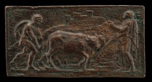 Cincinnatus ved plogen, sent på 1500-tallet. av Unbekannt