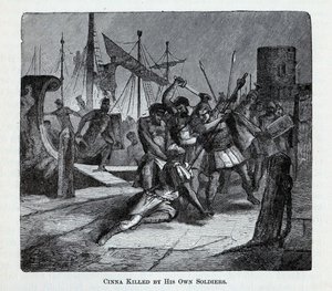 Cinna drept av sine egne soldater, 1882 av Unbekannt