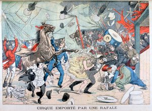Sirkustelt sprengt, Saint Etienne, Frankrike, 1903 av Unbekannt