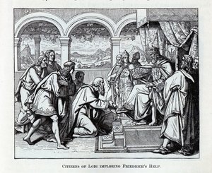Borgere i Lodi ber om Friedrichs hjelp, 1882 av Unbekannt