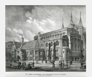 City of London bibliotek og museum, 1886 av Unbekannt