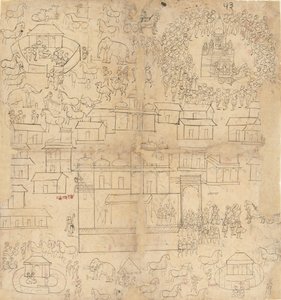 Bybilde, 1700-1800-tallet. av Unbekannt
