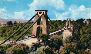 Clifton Suspension Bridge fra observatoriet, c1940-tallet av Unbekannt
