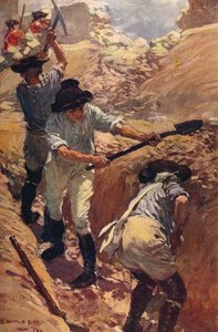 Clive in the Trenches at Arcot, 1751 c1912 av Unbekannt