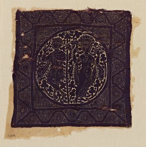Tøyfragment med Venus og Aeneas av Unbekannt