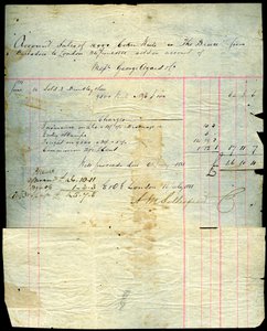 Salgskvittering for kokosnøtt, Barbados til London, 1881 av Unbekannt
