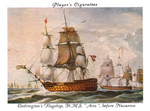 Codringtons flaggskip, H.M.S. Asia, før Navarino, 1936. av Unbekannt
