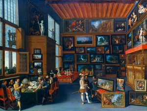 Cognoscenti in a Room hang with Pictures, c1620 av Unbekannt