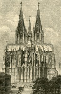Kölnerdomen, fra øst, 1890. av Unbekannt
