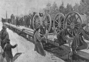 Kolonitropper for Sør-Afrika, 1900: Kanadisk artilleri medrivende ved Ottawa, 1901. av Unbekannt