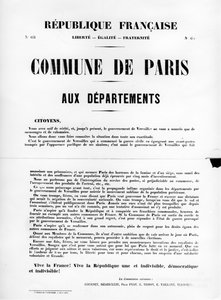 Commune de Paris, fra franske politiske plakater fra Paris Commune, mai 1871 av Unbekannt