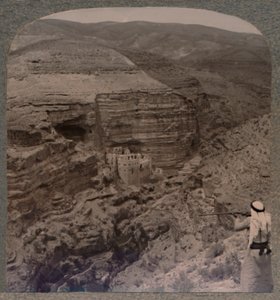 Elias kloster. Beduiner skyter, ca 1900 av Unbekannt