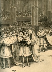 Kroningen av kong William IV: den kongelige prosesjonen, Westminster Abbey, London, 1830 c1890. av Unbekannt