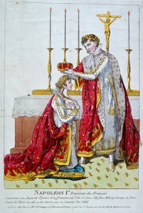 Kroningen av keiserinne Josephine, 2. desember 1804, 1800-tallet av Unbekannt