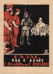 Kosakk! Hvilken side er du på Er du med oss eller med dem, 1920 av Unbekannt