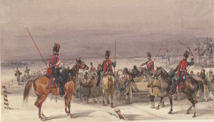 Kosakker som konvoierer deporterte, 1831 av Unbekannt