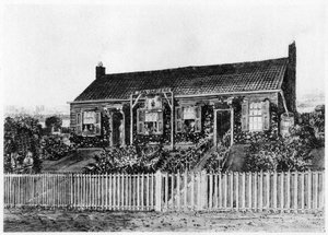 Hytter på stedet til Eaton Square, London, tidlig på 1800-tallet 1907 av Unbekannt