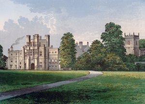 Coughton Court, Warwickshire, sent på 1800-tallet av Unbekannt