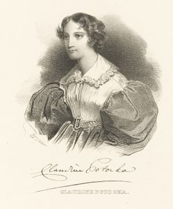 Grevinne Klaudyna Claudine Potocka, født Dzialynska 1801-1836, ca. 1830. av Unbekannt