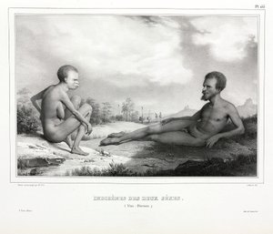 Aboriginsk par fra Tasmania (Australia) av Unbekannt