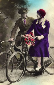 Par går på sykkel av Unbekannt