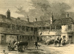 Court-Yard of the Rose and Crown, 1820, c1876. av Unbekannt