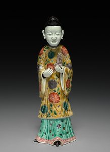 Court Lady Holding a Sheng, 1662-1722. av Unbekannt