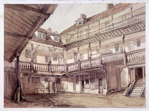 Gårdsplassen til Oxford Arms Inn, Warwick Lane, London, 1851 av Unbekannt