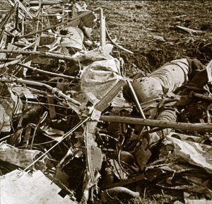 Krasjet fly, Aisne, Frankrike, c1914-c1918 av Unbekannt