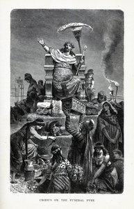 Croesus on the Funeral Pyre, 1882 av Unbekannt
