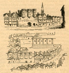 Cromwell House, Fra Aggass Map, 1897. av Unbekannt