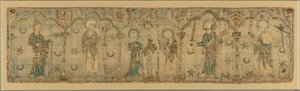 Korsfestelse flankert av hellige, britiske, ca. 1270 sannsynligvis før 1272. av Unbekannt