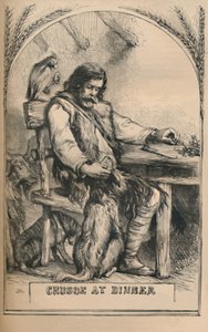 Crusoe til middag, c1870 av Unbekannt