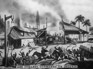 Cubans Burning Refineries, 1870-, 1920-tallet av Unbekannt
