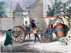 Cugnots dampvogn, 1800-tallet av Unbekannt