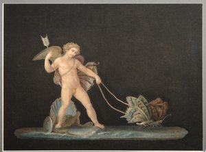 Amor med sommerfugler av Unbekannt