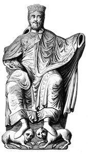 Dagobert I 603-689, merovingerkonge, c1500-tallet 1849 av Unbekannt
