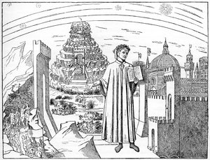 Dante 1265-1321, Firenze og de syv helvetes kretser, 1882 av Unbekannt