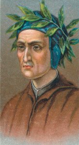 Dante Alighieri 1265-1321, italiensk florentinsk poet, 1924 av Unbekannt