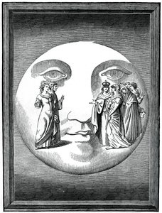 Dante og Beatrice fraktet til månen, 1500-tallet 1870 av Unbekannt