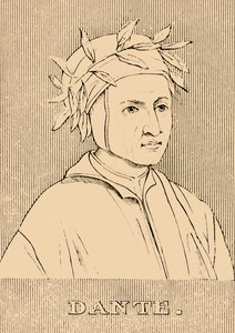 Dante, c1265-1321, 1830. av Unbekannt