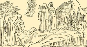 Dante in Purgatory Sees The Vision of Beatrice, c1930. av Unbekannt