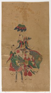Daoist Immortal on a Kilin and Two Attendants, sent på 1800-tallet. av Unbekannt