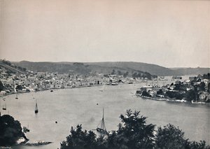 Dartmouth - generell visning, viser Britannia Floating Naval College, 1895 av Unbekannt