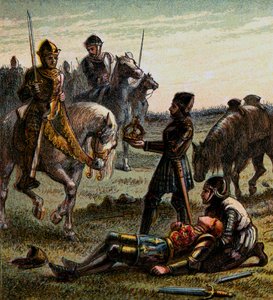Richard den tredjes død, 1485, c1850 av Unbekannt