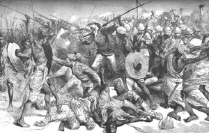 Oberst Burnabys død, c1885 av Unbekannt