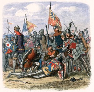 Henry Percy Harry Hotspurs død i slaget ved Shrewsbury, 21. juli 1403, c1860 av Unbekannt