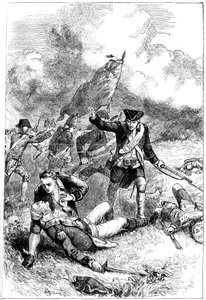 Major Pitcairns død, slaget ved Bunker Hill, Boston, Massachusetts, 1775 c1880 av Unbekannt